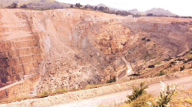 An open pit mine.