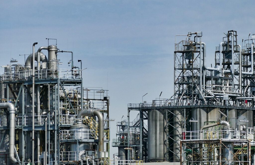 A refinery.